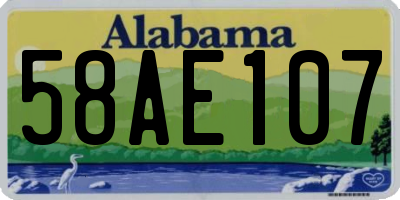 AL license plate 58AE107