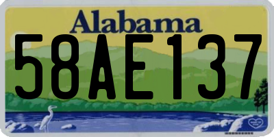 AL license plate 58AE137