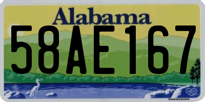 AL license plate 58AE167