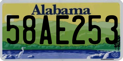 AL license plate 58AE253