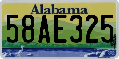 AL license plate 58AE325
