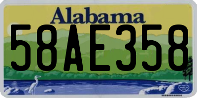 AL license plate 58AE358
