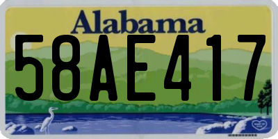 AL license plate 58AE417