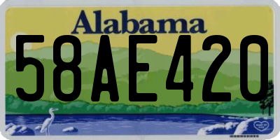 AL license plate 58AE420