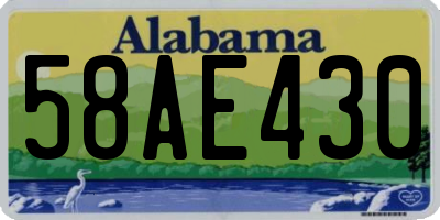 AL license plate 58AE430