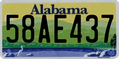 AL license plate 58AE437