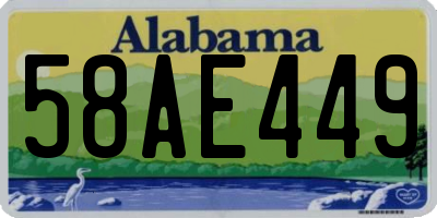 AL license plate 58AE449