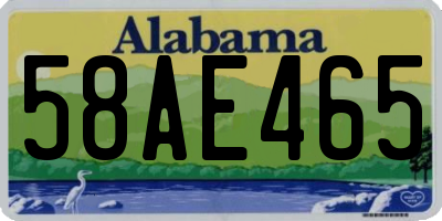 AL license plate 58AE465