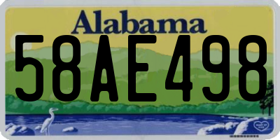 AL license plate 58AE498