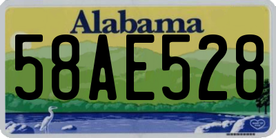 AL license plate 58AE528