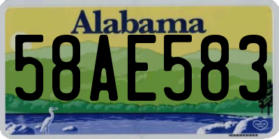 AL license plate 58AE583