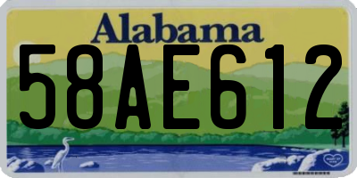 AL license plate 58AE612