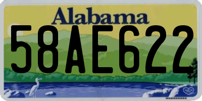 AL license plate 58AE622