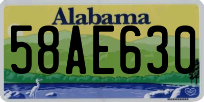 AL license plate 58AE630