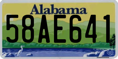AL license plate 58AE641