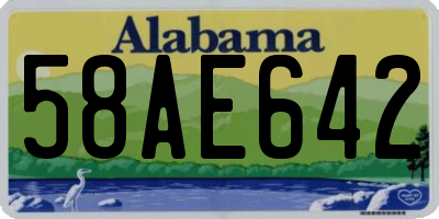 AL license plate 58AE642