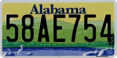 AL license plate 58AE754