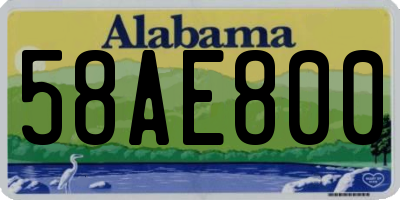 AL license plate 58AE800