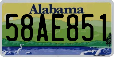 AL license plate 58AE851