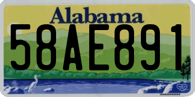 AL license plate 58AE891