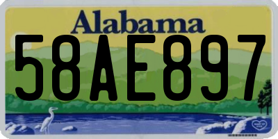 AL license plate 58AE897