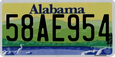AL license plate 58AE954