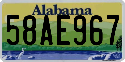 AL license plate 58AE967