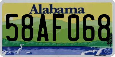 AL license plate 58AF068