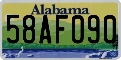 AL license plate 58AF090