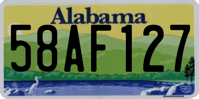 AL license plate 58AF127