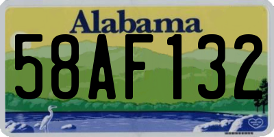 AL license plate 58AF132