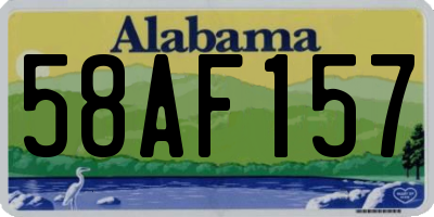 AL license plate 58AF157