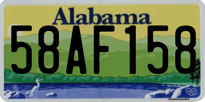 AL license plate 58AF158