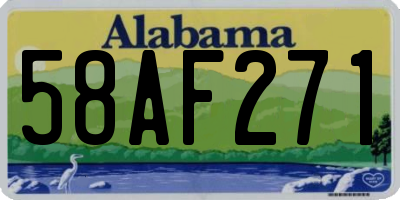 AL license plate 58AF271