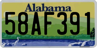 AL license plate 58AF391