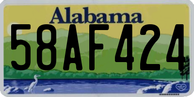 AL license plate 58AF424