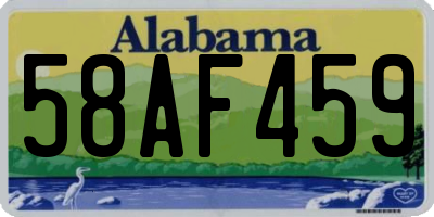 AL license plate 58AF459