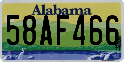 AL license plate 58AF466