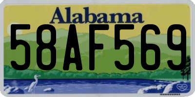 AL license plate 58AF569