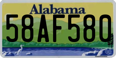 AL license plate 58AF580