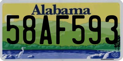 AL license plate 58AF593