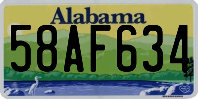 AL license plate 58AF634