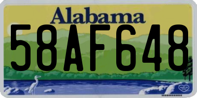 AL license plate 58AF648