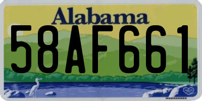 AL license plate 58AF661