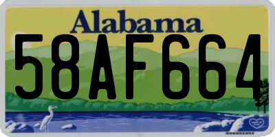 AL license plate 58AF664