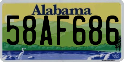 AL license plate 58AF686