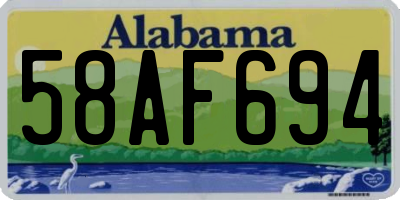 AL license plate 58AF694