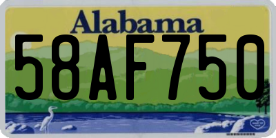 AL license plate 58AF750