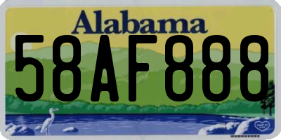 AL license plate 58AF888