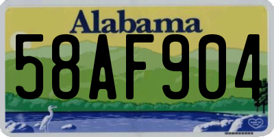 AL license plate 58AF904